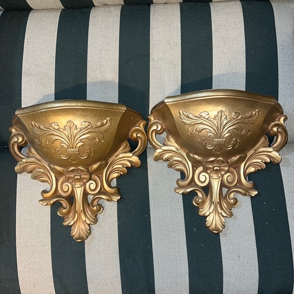 Homco Other - Two MCM Hollywood Regency HOMCO Wall Pockets